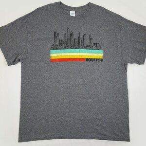 Houston Skyline t-shirt XL Gray H-Town 713 Be Someone Space City Clutch City 770